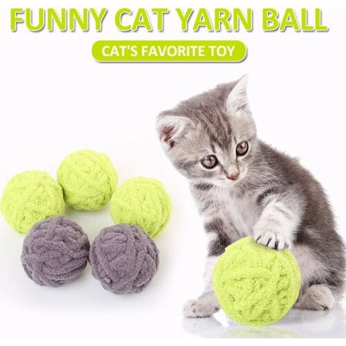 1pc High-quality Wool Yarns Pet Cat Rolling Scratch Ball Toys for Solving Boredom Rope Weave Ball Home Pet Cat Products Hot sale