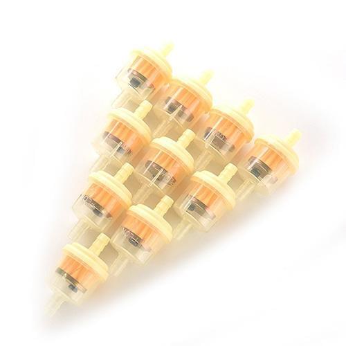 10Pcs Universal Motorcycle Mini Plastic Inline Fuel Gas Gasoline Patrol Filters Car Accessories
