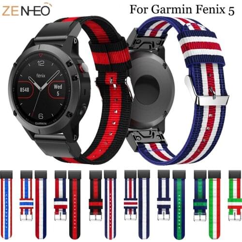 22mm Watchband Nylon Strap for Garmin Fenix 5 5 plus/6 6plus Forerunner 935 Quick Easy Fit Sport Band Replacement Wristband