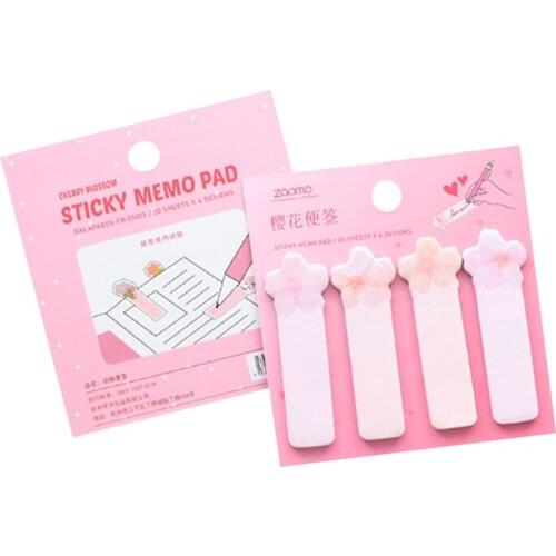 30pack /lot Kawaii Cherry Blossom Student Memo Pad Memo Notices Sticky Notes Wholesale