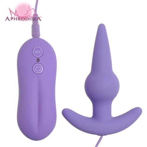 APHRODISIA 10 Function Bulb Probe Silicone Vibrating Butt Plug, Remote control Anal Plug Vibrator, Best Anal Toys of sex product