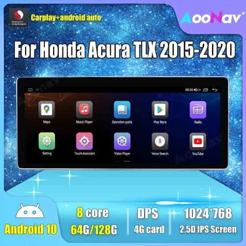 Android 10.0 2 Din Car Radio For Honda Acura TLX 2015 2016 2017 2018 2019 2020 Car Multimedia GPS Navigation Stereo Player