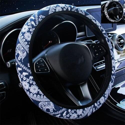 2020new car steering wheel covers elephant printed elastic band without loop car Applicable car accessories