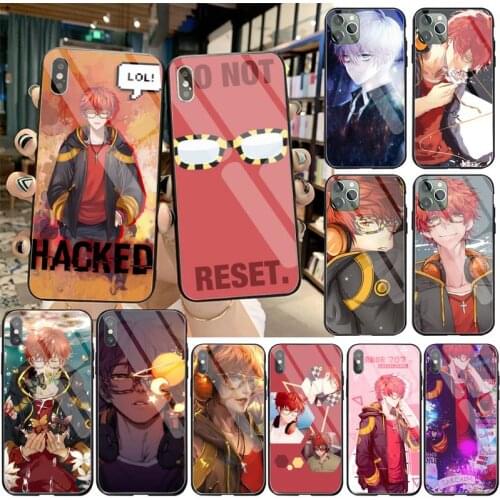 HUAGETOP 707 Mystic Messenger Pattern Painted Phone Case Tempered Glass For iPhone 11 Pro XR XS MAX 8 X 7 6S 6 Plus SE 2020 case