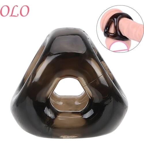 Cock Ring Delay Ejaculation Silicone Male Masturbator Scrotal Binding Sex Toys for Men Male Penis Ring Adult Products