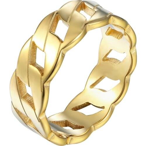 Top Quality Unique Design Wrench Head Unlimited Connection Pattern Stainless Steel Ring For Woman 3 Colors Woman Ring Wholesal