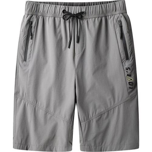 Oversized Shorts Men Clothing Summer Breeches Off White Ice Silk Breathable Sports Casual Short Pants Boardshorts Beachwear New