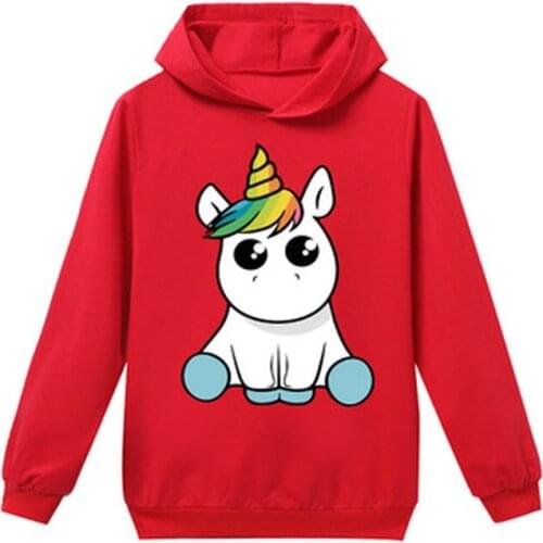 2019 New Print Cartoon Unicorn Long Sleeve Hoodie Sports Casual Home European and American Fashion Set
