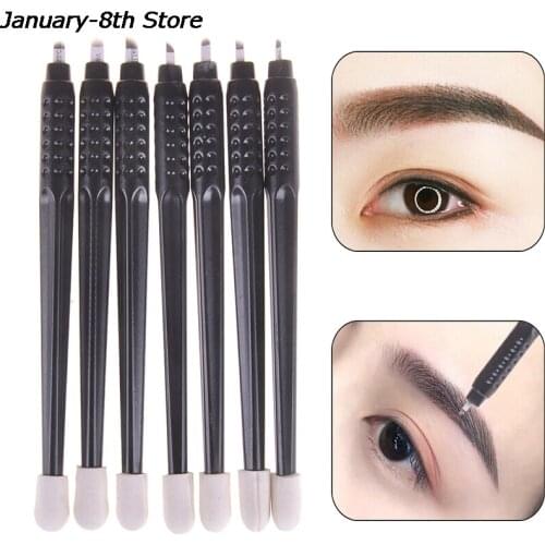 Disposable Tattoo Pen With Needles Eyebrow Tattoo Permanent Makeup F9 F12 F14 U12 U14 U18 Pins Needles Embroidery Blades