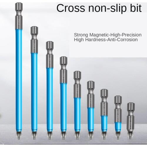 25mm-150mm 1/4" Hex Shank Fits Magnetic PH2 Long Reach Electric Screwdriver Bits Exactness Single Phillips/Cross Head Power Tool