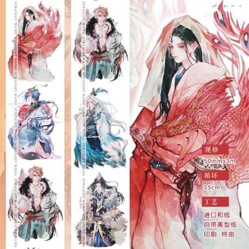 Vintage Girl Flower Special Oil Washi Tapes Bullet Journal Masking Tape Adhesive Tape DIY Scrapbooking Washi Stickers