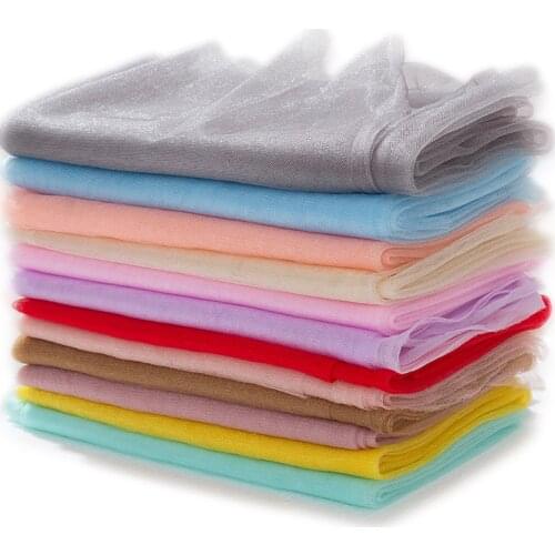 Bright silk mesh fabric black and white wedding manicure photo background cloth soft gauze tulle lace fabric