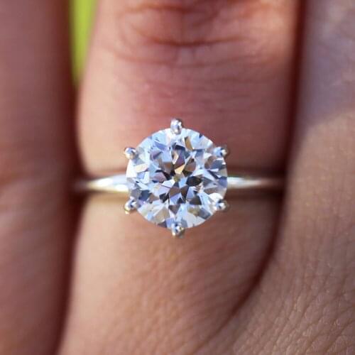 3ct 9mm OEC Cut Brilliant DF Moissanite Ring in 14K White Gold Female Engagement Ring Vintage Halo Ring For Women Fine Jewelry