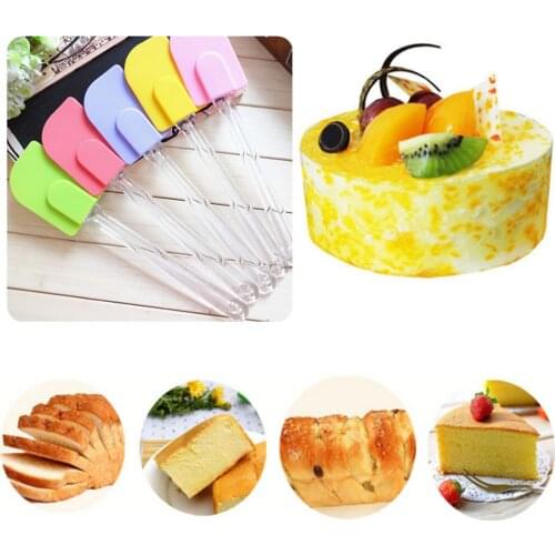 1Pcs Pastry Tools Silicone Spatula Baking Scraper Cream Butter Handled Cake Spatula Cooking Cake Brushes Decorating Tools