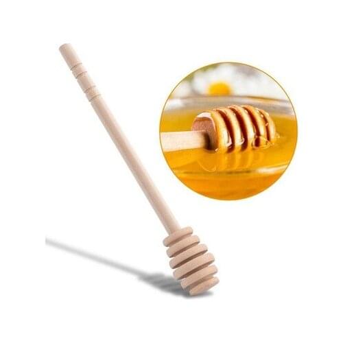 1Pc Practical Long Handle Wood Honey Spoon Mixing Stick Dipper For Honey Jar Coffee Milk Tea Supplies Kitchen Tools