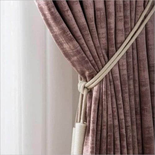 1pc Modern Dutch Velvet High Blackout Curtains For Bedroom Living Room Pink Green Curtain For Kitchen Decorative Drapes