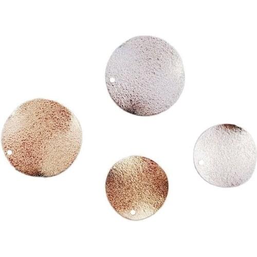 10pcs 15/20/25mm Matte Round Charms Pendants Gold Silver Metal Circle DIY Earrings Necklace Making Findings Jewelry Accessories