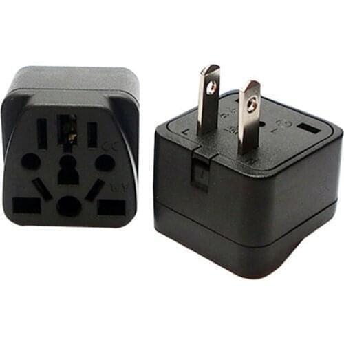 3 Pack) USA Canada Thailand 2 Pin Power Plug Adapter Type A Multi-Outlet AC100~250V 10A