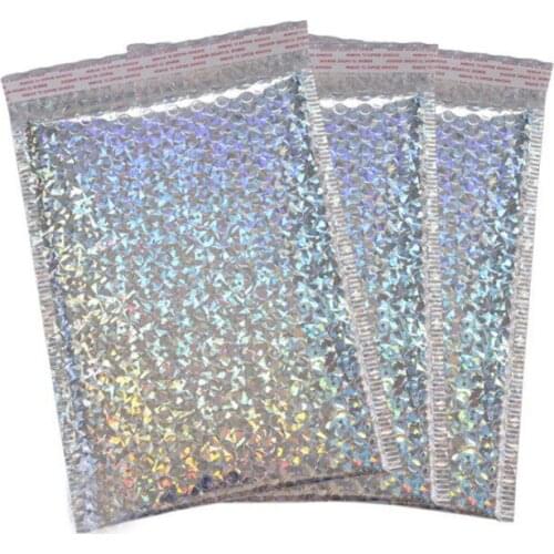 30Pcs/Lot Laser Bubble Mailer Waterproof Shipping Bag With Bubble Aluminum Foil Bubble Envelope Bags Business Supplies 6 Sizes