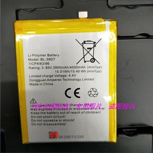 3900mAh 3.85V Battery For TECNO BL-39DT Mobile Phone Batterie with Repair Tools