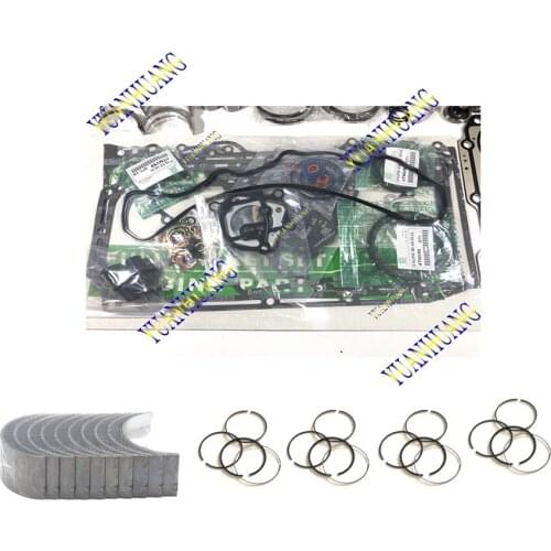 4TNV98 Engine Full Gasket Kit Piston Ring Main Bearing +0.5 For Yanmar Excavator Tractor Diesel Cylinder Head