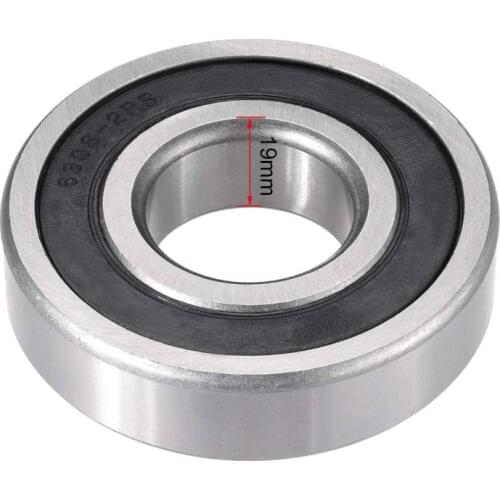 6306RS Deep Groove Ball Bearing Double Sealed 30mm x 72mm x 19mm Bearing Steel Bearings (Pack of 1)