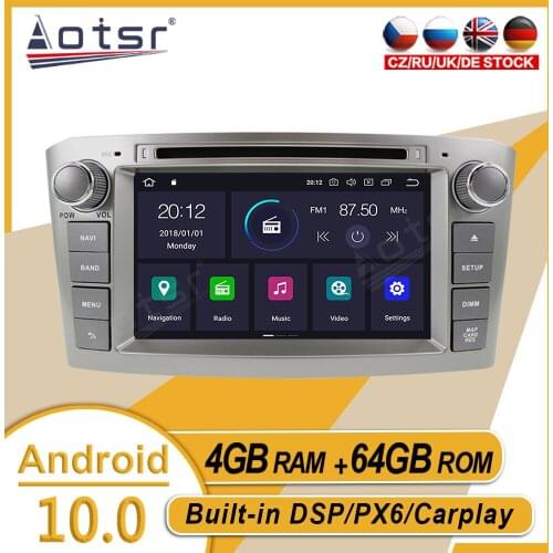 64G For Toyota Avensis 2002 2003-2008 Car Stereo Multimedia Player Android GPS Navigation Auto Audio Radio Carplay PX6 Head Unit