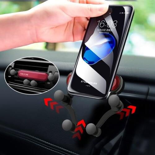 Car Accessories Ultra-Thin Universal Car Mobile Phone Gravity Bracket Outlet Clip Phone Holder Rotation Car Interior Accessories
