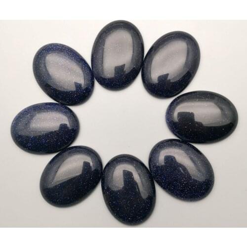 Wholesale blue sand Natural Stone 40x30MM Beads for jewelry making cab cabochon Ring pendant accessories 10Pcs/lot Free shipping