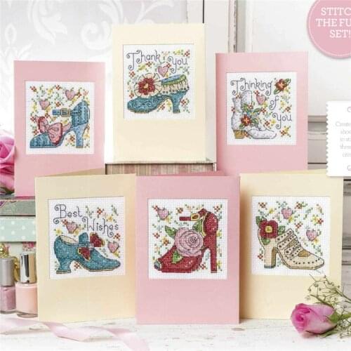 CD429Cross Stitch Kit Package Greeting Cards Needlework Counted Cross-Stitching Kits Christmas Mothers Fathers Day Birthday