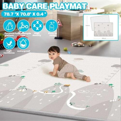 200X180X1.5CM Baby Shining Play-Mat Thickening Eco-friendly Children Playmat EPE Cartoon Non-slip Carpet Living Room Mat