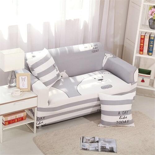 Stretch Slipcovers Sectional Elastic Stretch Couch Cover L shape Armchair Cover Single/Two/Three seat Sofa Cover for Living Room