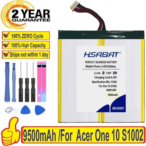 Top Brand 100% New 9500mAh 4260124P Battery for Acer One 10 S1002 Laptop Tablet PC Batteries