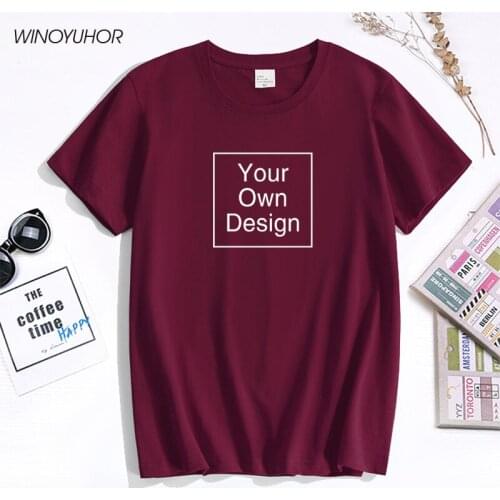Your Own Design Brand Logo/Picture Custom Men Women DIY Cotton T Shirt Fashion Casual Short Sleeve T-shirt Unisex Couple Top Tee