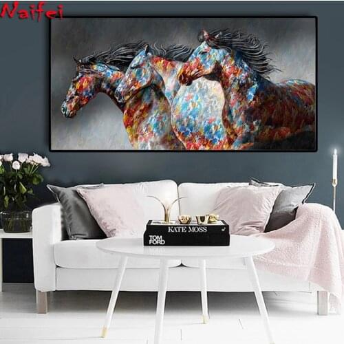 Running Horse 5d Diy Diamond Painting New Arrivals Horse Run Home Decor Embroidery Animal Abstract Diamond Mosaic Wall Stickers