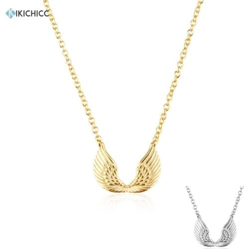 KIKICHICC 925 Sterling Silver Gold Wing Feather Pendant Long Chain Choker Necklace Women Luxury Jewelry For Women Accessories