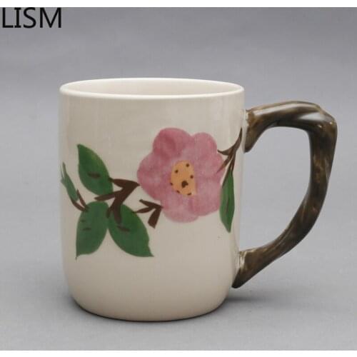 Creative Flower Coffee Mug Ceramic Travel Coffee Office Afternoon Tea Cup Milk Breakfast Coffee Mugs Personalized Tazas De Cafe