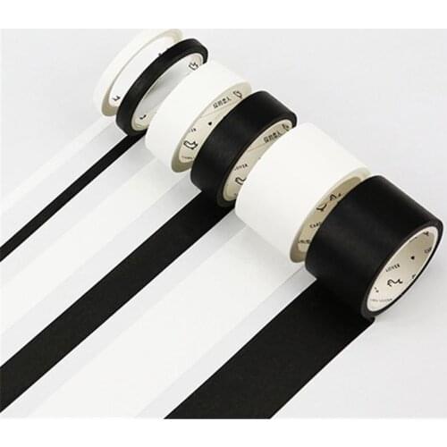 5mm/15mm Washi Tape Solid Decorative Paper Writable Adhesive Washi Masking Tape School Office Supplies Stationery Adhesive