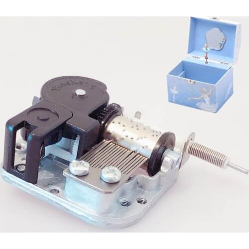 DIY music box mechanism with flexible rotating shaft and stop function ballet music box movement Christmas gifts unusual gift