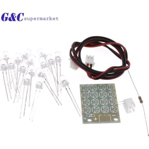 Flashing light kit Smart Electronics Kits NE555+CD4017 Light Water Flashing Light LED Module for arduino