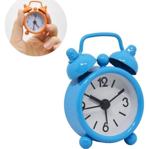 Cute Min Antique Style Metal Alarm Clock Children Toy Table Digital Clocks Desk Needle Alarm Clocks Students Gift Home Decors