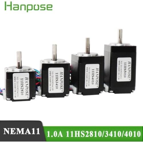 Nema11 Stepper Motor 11HS2810 3410 4010 1.0A Stepper Motor two phases 4 wires for new CNC router