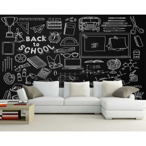Custom papel DE parede infantil.Children education elements mural for children room bedroom wall waterproof wallpaper