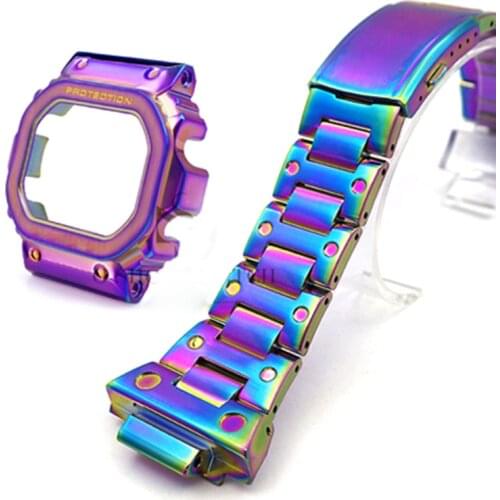 316 Stainless Steel Bezel Strap For Casio G-shock GX56BB GX-56BB GXW-56 Watch Band Case Shell GXW56 Frame Bumper Wrist watchband