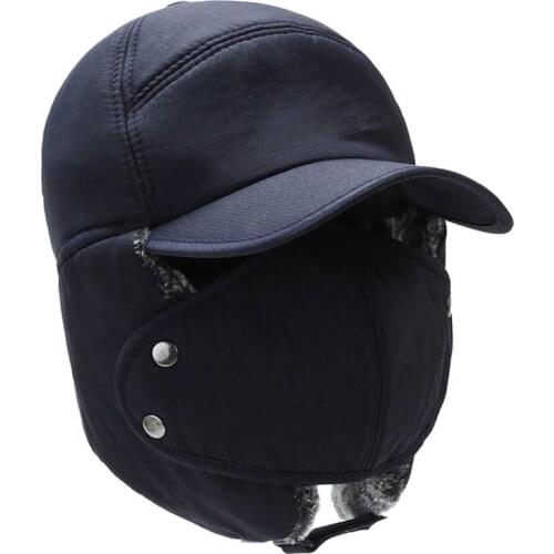 2020 Fishing Winter Thermal Bomber Hats Men Women Fashion Ear Protection Face Windproof Ski Cap Velvet Thicken Couple Hat