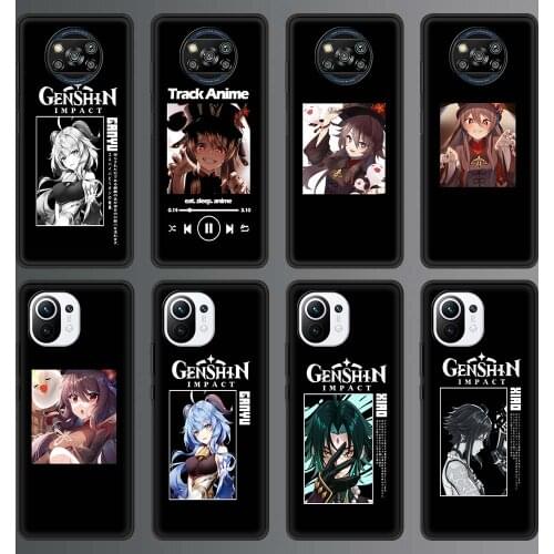 Silicone Phone Case For Xiaomi Poco X3 NFC M3 11 Mi 10T Pro 9T Note 10 Lite 5G Soft Coque Back Cover Hu Tao Genshin Impact Ganyu