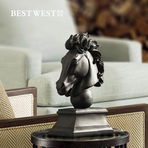 The Nordic wind black resin animal ornaments of modern living room table decorations Home Furnishing Study MA