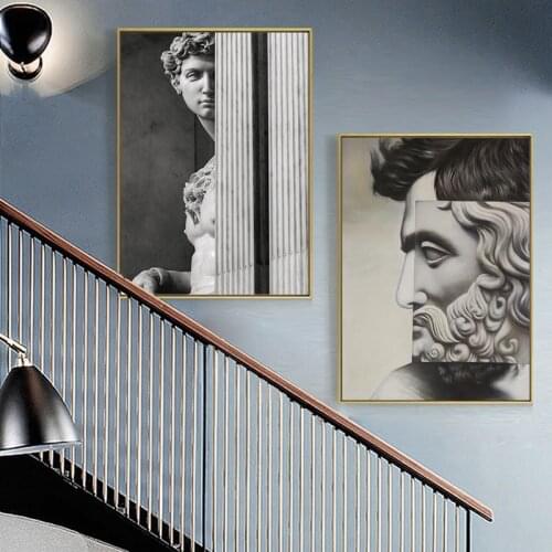 David Sculpture Canvas Art Posters And Prints Nordic Statue of David Wall Art Pictures Modern Canvas Painting Cuadros Wall Decor