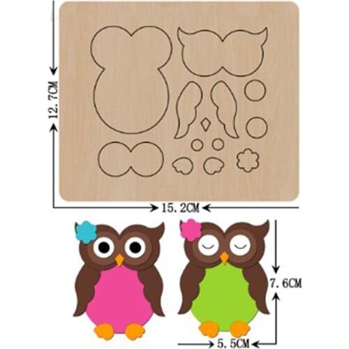 Splicing Owl Keychain Pendant DIY Cutting Wood Dies For Leather Blade Rule Cutter Paper Crafts for Common Machines on the Market