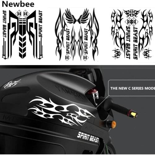 Newbee 3D Waterproof Reflective Motorcycle Sticker Fuel Tank Cover Motorbike Decal Universal for Yamaha Kawasaki Honda KTM BMW
